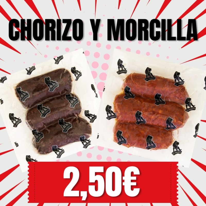 Pack Chorizo y Morcilla – Oferta Especial 2,50 € Pack Chorizo y Morcilla – Oferta Especial 2,50 €