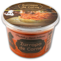 tarrina de zurrapa de carne de cerdo frita en manteca colora de cerdo iberico desayunos del sur fabrica de embutidos de benaoaja